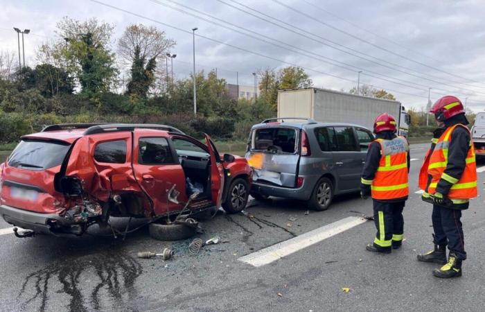 six victimes dans un accident impliquant trois véhicules sur l’A15