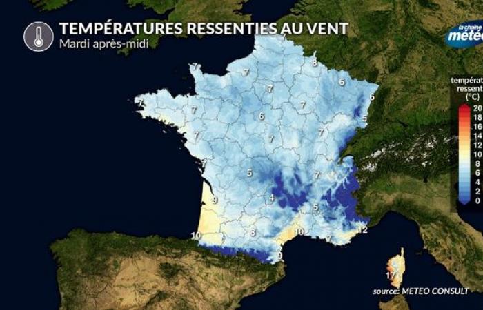 sensation de fraîcheur, neige dans les montagnes et forts orages dans le sud-est