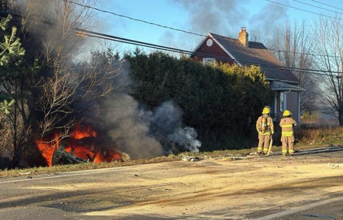 Une collision frontale fait un mort à Saint-Edmond (mis à jour)