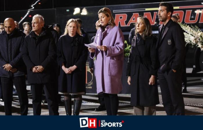 A la veille du match contre la Belgique, la délégation italienne et les autorités belges ont rendu hommage aux victimes de la tragédie du Heysel (VIDEO)