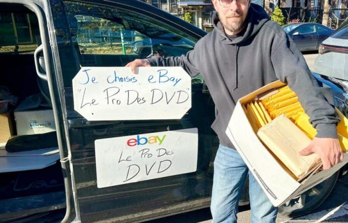 Le « DVD Pro » qui accroche ses publicités artisanales partout à Montréal, c’est lui