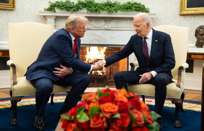 Joe Biden reçoit Donald Trump à la Maison Blanche