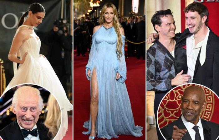 Paul Mescal, Connie Nielsen et Denzel Washington ont foulé le tapis rouge lors de la première royale de Londres de “Gladiator II” — photos