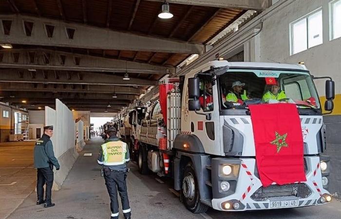 Le Maroc envoie une aide composée de 25 camions et 70 travailleurs