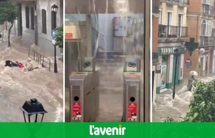 nouvelles pluies torrentielles à Malaga, deux semaines après les inondations en Espagne (vidéo)