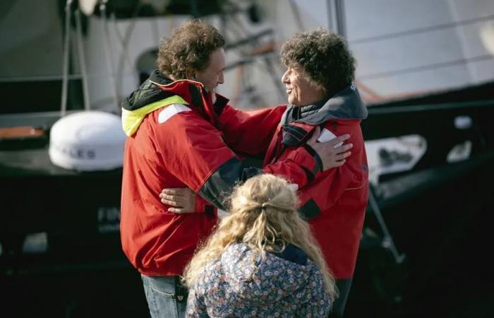 Jean Le Cam et Jean-Paul Rouve dans le film La Vallée des Fous