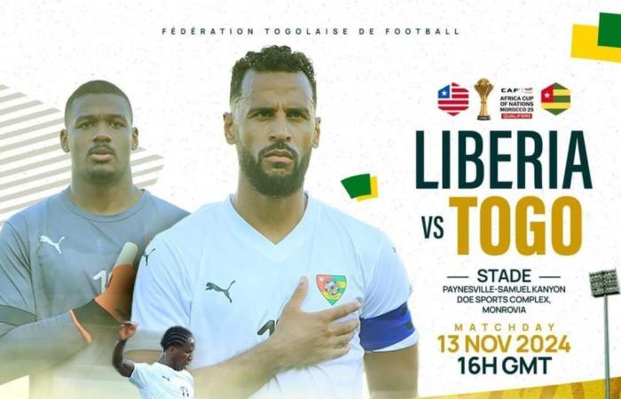 Composition confirmée du Togo contre le Libéria, aperçu