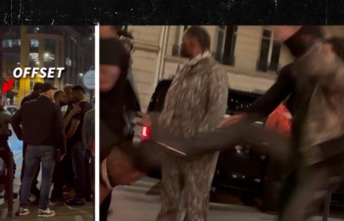 Offset et son entourage se bagarrent avec le Rival Rap Crew à Paris dans Wild Video