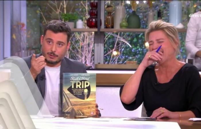 sa langue glisse, elle éclate de rire sur le plateau de C à vous (ZAPTV)