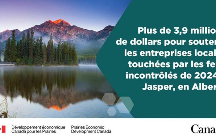 Le ministre Boissonnault annonce un nouveau programme de relance pour les petites entreprises de Jasper