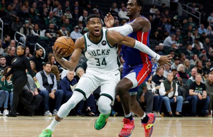 Giannis Antetokounmpo explose pour 59 points alors que les Bucks dominent les Pistons pour remporter leurs premières victoires consécutives de la saison