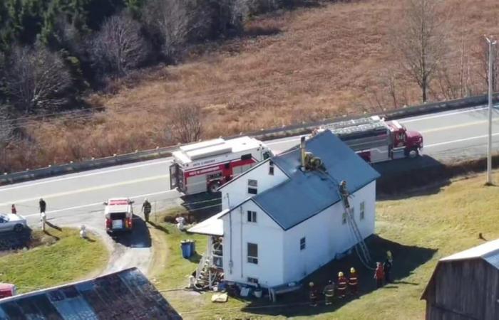 Incendie dans une maison à Saint-Magloire