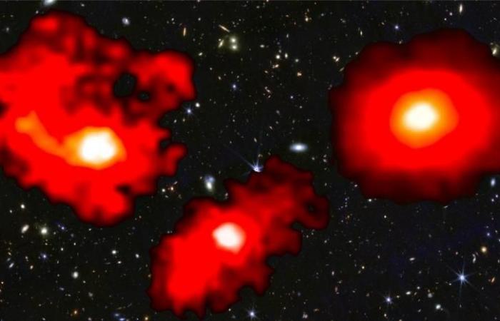 Trois galaxies ultra-massives repérées étonnamment tôt après le Big Bang