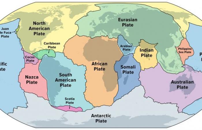 1,8 milliard d’années de mouvement des plaques tectoniques résumées en 1 minute