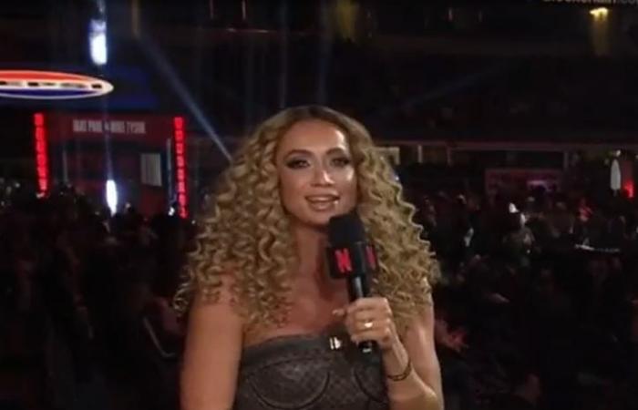 Kate Abdo fait tourner les têtes avec une tenue à couper le souffle de Mike Tyson contre Jake Paul alors que le présentateur se porte sans soutien-gorge pour le superfight de Netflix