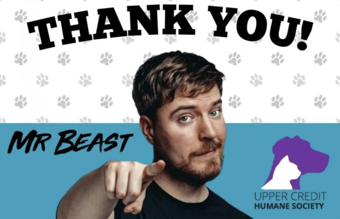 La superstar de YouTube, MrBeast, fait un don à la société humanitaire locale