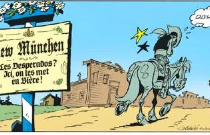 Lucky Luke face à la grève du houblon, tout va bien