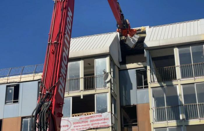 le quartier du Point du Jour en pleine transformation, un quatrième immeuble détruit