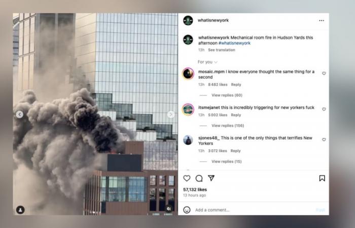 images des impressionnantes colonnes de fumée dans le ciel de New York après l’incendie d’une copropriété de luxe (vidéo)