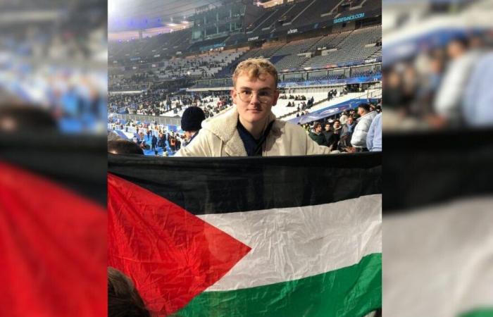 un étudiant bordelais brandit un drapeau palestinien et est exclu du stade