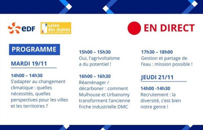 Assistez aux conférences d’EDF en direct au Salon des Maires et Collectivités Locales 2024