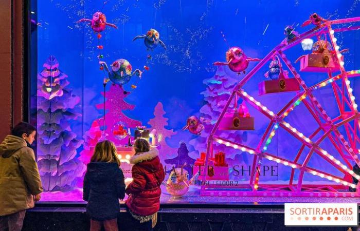 Les vitrines et le sapin de Noël des Galeries Lafayette 2024