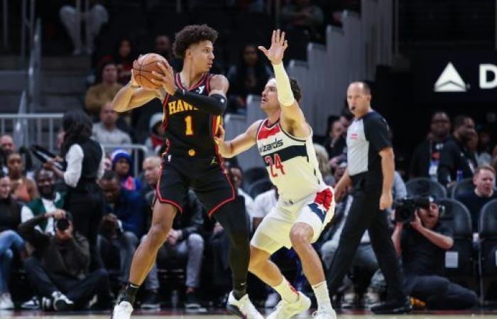 Les Hawks écrasent les Wizards, malgré un record d’Alex Sarr • Basket USA