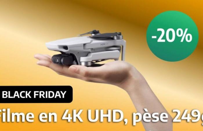 Le drone Dji Mini devient vraiment pas cher pour le Black Friday et il peut filmer en 4K tout en étant ultra léger