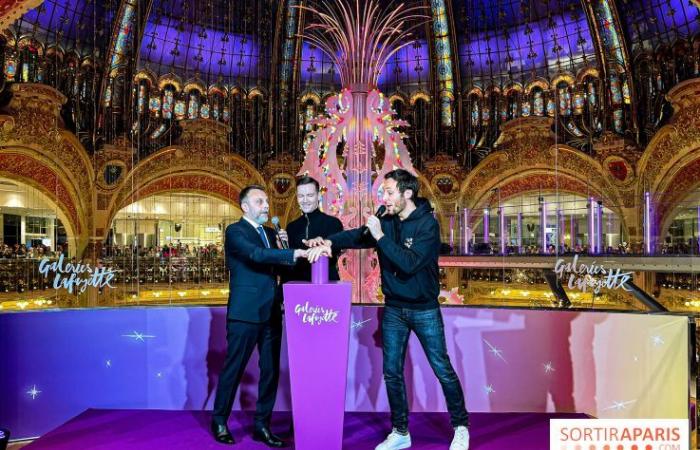 Les vitrines et le sapin de Noël des Galeries Lafayette 2024