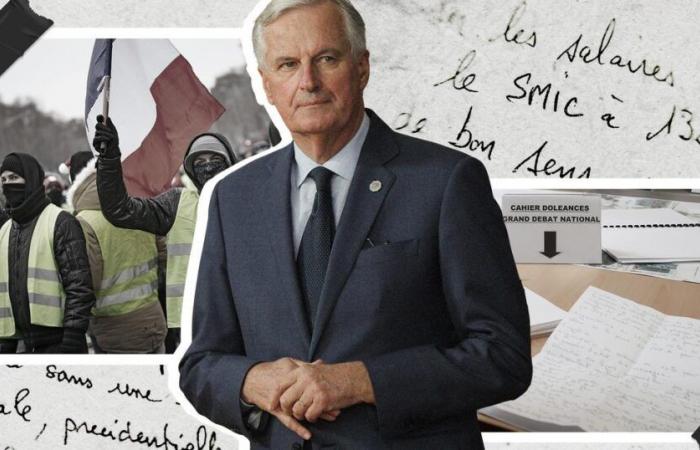 Six ans après les “gilets jaunes”, Michel Barnier à la recherche des registres de doléances