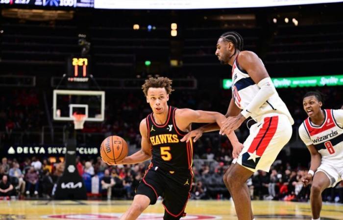 Les Hawks s’allument au deuxième quart et remportent la bataille de Coupe contre les Wizards 129-117