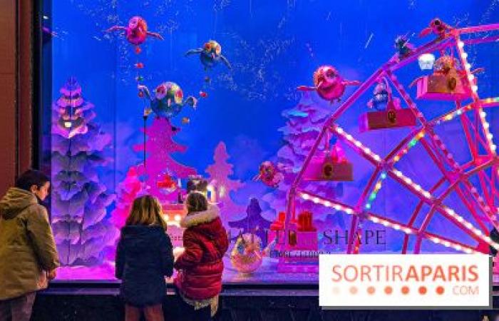 Les vitrines et le sapin de Noël des Galeries Lafayette 2024