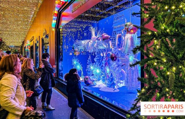 Les vitrines et le sapin de Noël des Galeries Lafayette 2024