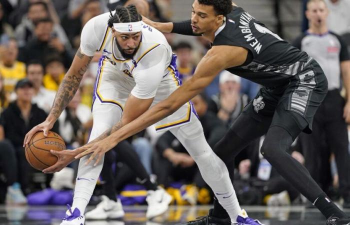 Victor Wembanyama et les Spurs perdent leur duel face aux Lakers dirigés par Anthony Davis