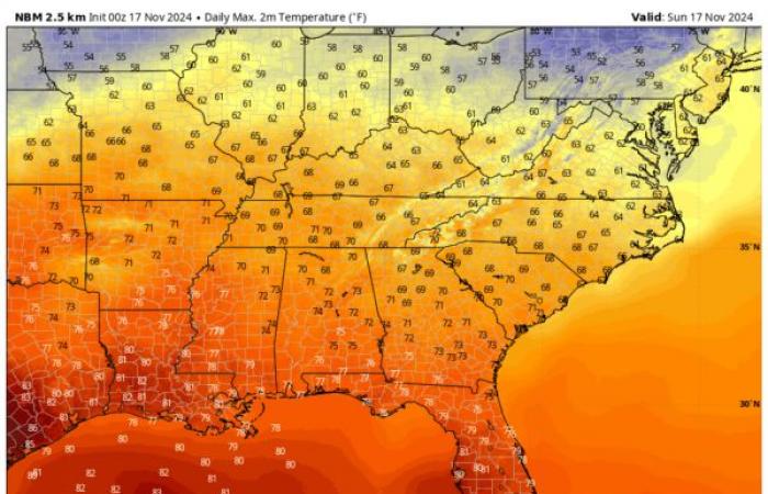 Vidéo d’information météo du dimanche : Une autre belle journée pour votre dimanche : The Alabama Weather Blog