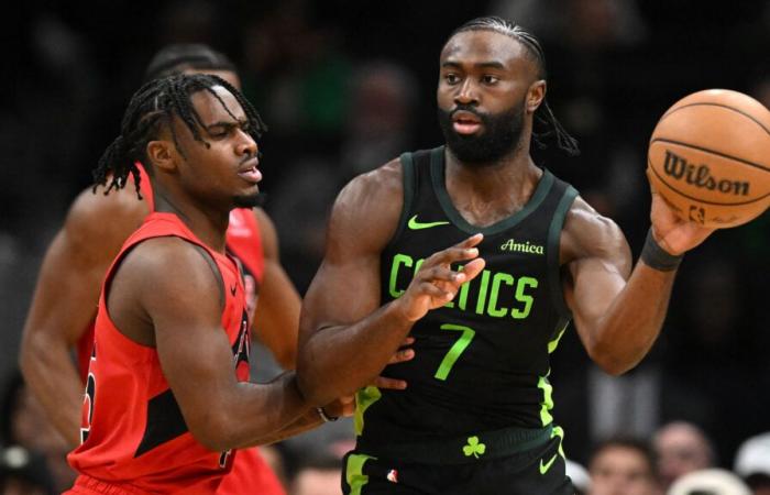 La star des Celtics, Jaylen Brown, critique son arbitrage lors de la victoire en prolongation