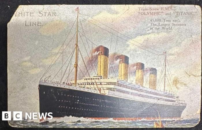 La carte postale d’un passager du Titanic à destination de Norwich rapporte 20 000 £