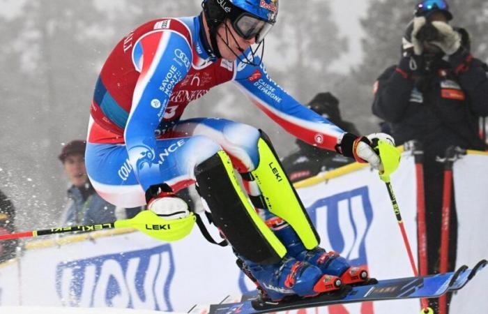 Noël mène la 1ère manche du slalom de Levi