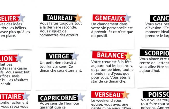 L’horoscope Week-end Expresso du dimanche 17 novembre 2024