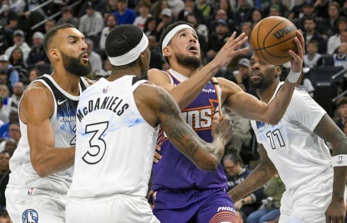 Le record de la saison de Devin Booker ne suffit pas alors que les Timberwolves du Minnesota battent les Suns de Phoenix