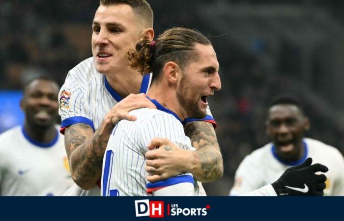 La France écarte l’Italie et prend la première place du groupe des Diables : Digne encore avec Rabiot