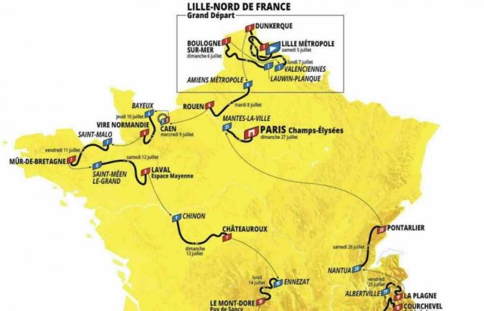 Découvrez le parcours complet de la 112e édition, étape par étape