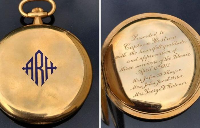 Prix ​​record pour la montre de poche en or offerte au capitaine qui a sauvé les survivants du Titanic