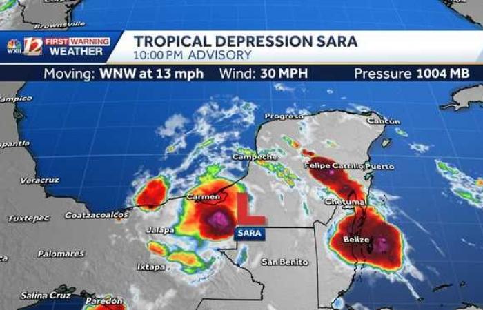 Dernier morceau de la tempête tropicale Sara