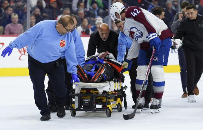 Ligue nationale de hockey | L’arbitre Mitch Dunning a été évacué après une violente collision