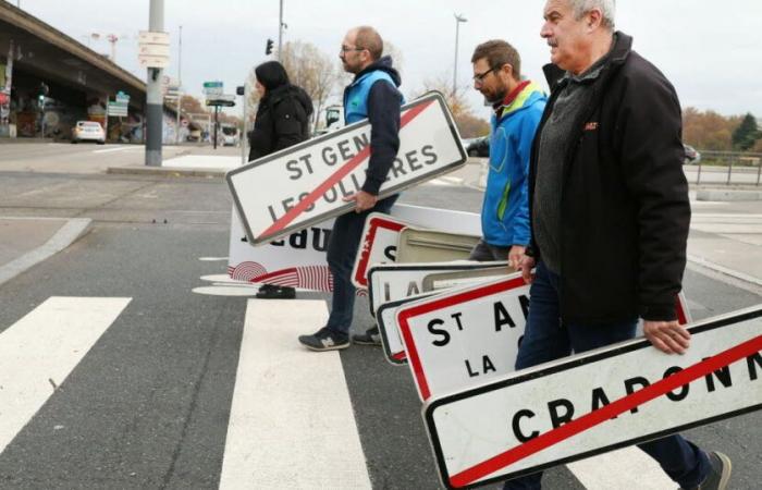 onze « feux de colère » dans le Rhône, des actions symboliques en Haute-Loire