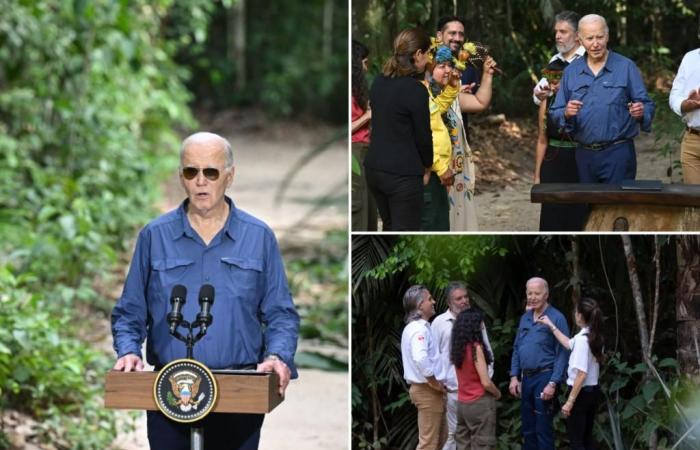 Le président Biden devient le premier président en exercice à s’aventurer dans la forêt amazonienne : « Combattez pour l’humanité »