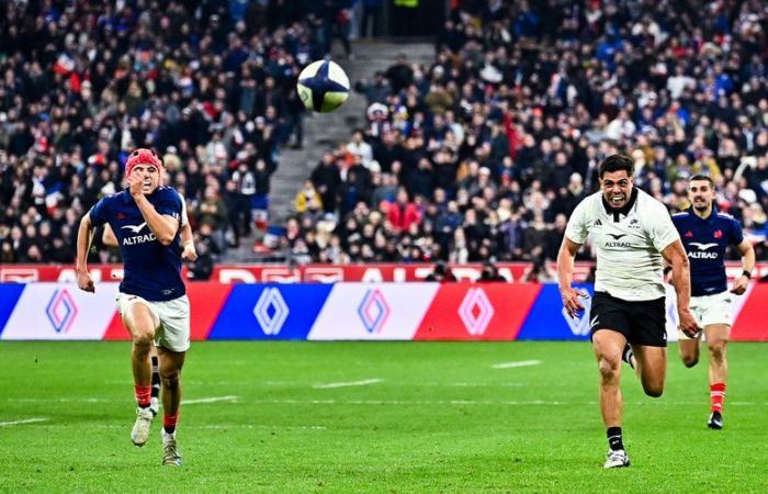 XV de France – L’incroyable sursaut de vitesse de Louis Bielle-Biarrey sur son essai contre la Nouvelle-Zélande