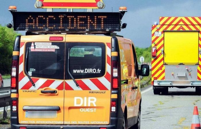 Un camion Diro neuf percuté sur la voie rapide dans le Morbihan