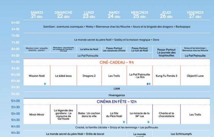 La programmation Ciné-cadeau 2024-2025 est dévoilée et voici la programmation détaillée